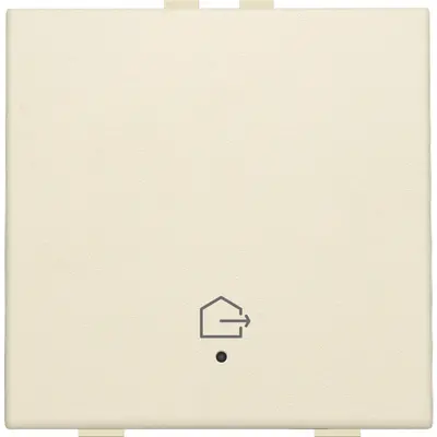 Niko drukknop 1-voudig met LED en comfortsensoren voor Niko Home Control symbool woning verlaten cream (100-52921)
