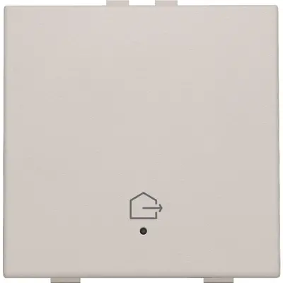 Niko drukknop 1-voudig met LED en comfortsensoren voor Niko Home Control symbool woning verlaten light grey (102-52921)