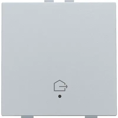 Niko drukknop 1-voudig met LED en comfortsensoren voor Niko Home Control symbool woning verlaten sterling coated (121-52921)