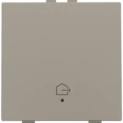 Niko drukknop 1-voudig met LED en comfortsensoren voor Niko Home Control symbool woning verlaten bronze coated (123-52921)
