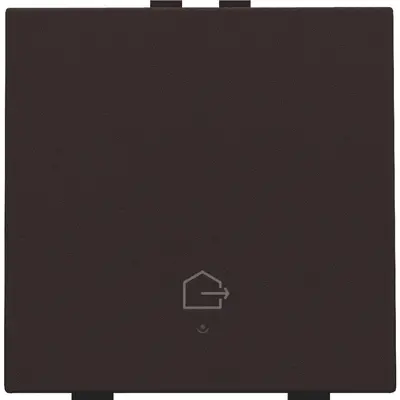 Niko drukknop 1-voudig met LED en comfortsensoren voor Niko Home Control symbool woning verlaten dark brown coated (124-52921)
