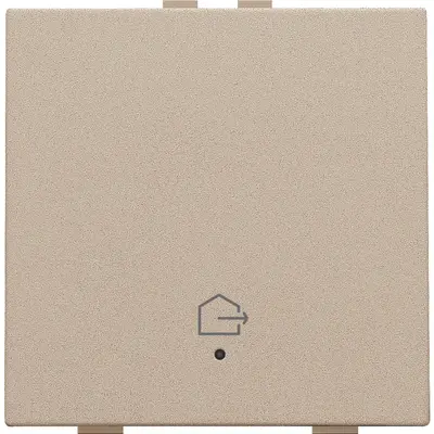 Niko drukknop 1-voudig met LED en comfortsensoren voor Niko Home Control symbool woning verlaten champagne coated (157-52921)