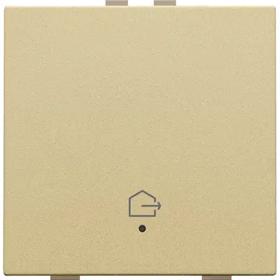 Niko drukknop 1-voudig met LED en comfortsensoren voor Niko Home Control symbool woning verlaten gold coated (221-52921)