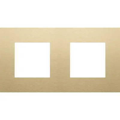 Niko afdekraam 2-voudig Pure alu gold brushed (227-76800)