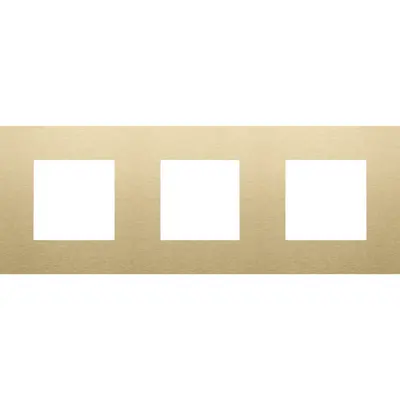 Niko afdekraam 3-voudig Pure alu gold brushed (227-76700)