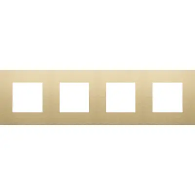 Niko afdekraam 4-voudig Pure alu gold brushed (227-76400)