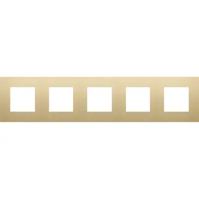 Niko afdekraam 5-voudig Pure alu gold brushed (227-76005)