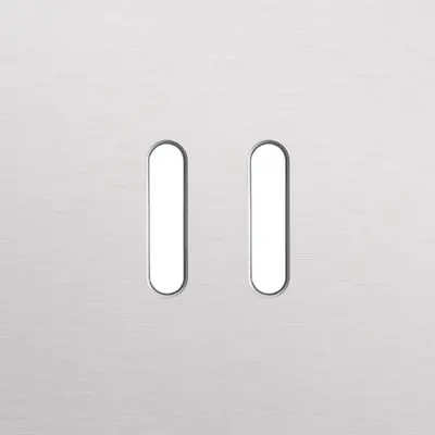 Niko Rocker 1-voudige afdekplaat voor tweevoudige schakelaar alu grey brushed (155-56102)