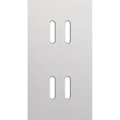 Niko Rocker 2-voudige afdekplaat voor verticale tweevoudige schakelaar alu grey brushed (155-56852)