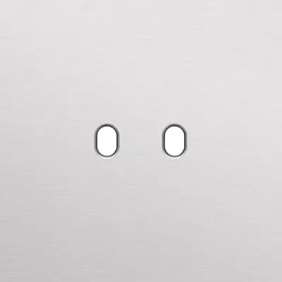 Niko Toggle 1-voudige afdekplaat voor tweevoudige schakelaar alu grey brushed (155-57102)