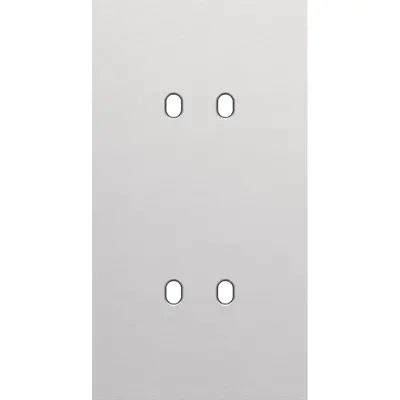 Niko Toggle 2-voudige afdekplaat voor verticale dubbele schakelaars alu grey brushed (155-57852)