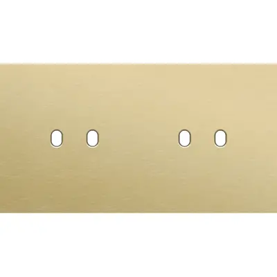Niko Toggle 2-voudige afdekplaat voor horizontale dubbele schakelaars alu gold brushed (227-57802)