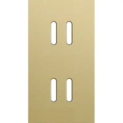 Niko Rocker 2-voudige afdekplaat voor verticale tweevoudige schakelaar alu gold brushed (227-56852)