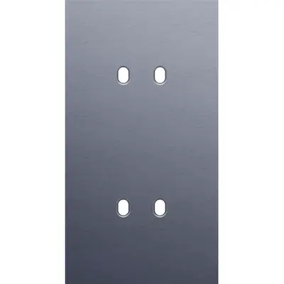 Niko Toggle 2-voudige afdekplaat voor verticale dubbele schakelaars alu blue grey brushed (226-57852)