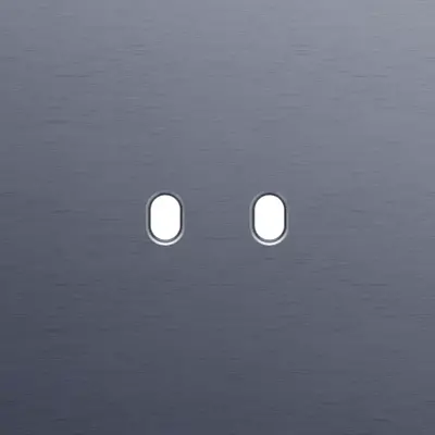 Niko Toggle 1-voudige afdekplaat voor tweevoudige schakelaar alu blue grey brushed (226-57102)