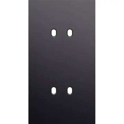 Niko Toggle 2-voudige afdekplaat voor verticale dubbele schakelaars alu black brushed (224-57852)
