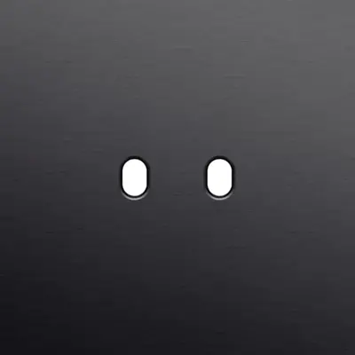 Niko Toggle 1-voudige afdekplaat voor tweevoudige schakelaar alu black brushed (224-57102)