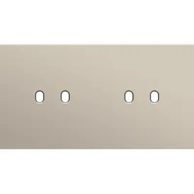 Niko Toggle 2-voudige afdekplaat voor horizontale dubbele schakelaars steel champagne coated (166-57802)