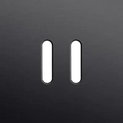 Niko Rocker 1-voudige afdekplaat voor tweevoudige schakelaar alu black brushed (224-56102)