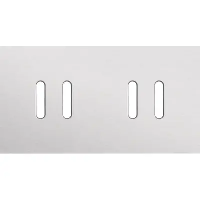 Niko Rocker 2-voudige afdekplaat voor horizontale tweevoudige schakelaar alu grey brushed (155-56802)