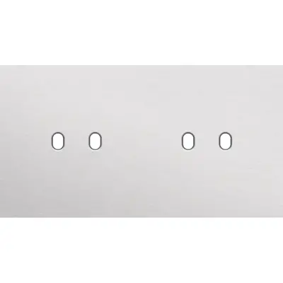 Niko Toggle 2-voudige afdekplaat voor horizontale dubbele schakelaars alu grey brushed (155-57802)