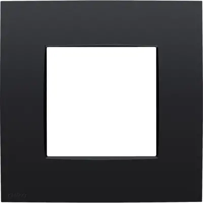 Niko afdekraam 1-voudig Intense matt black coated (136-76100)