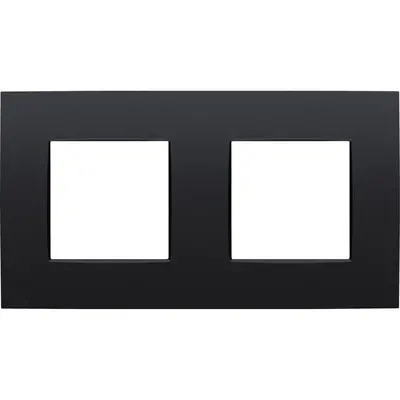 Niko afdekraam 2-voudig Intense matt black coated (136-76800)