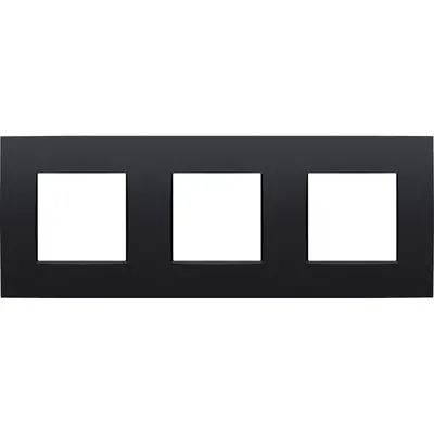 Niko afdekraam 3-voudig Intense matt black coated (136-76700)