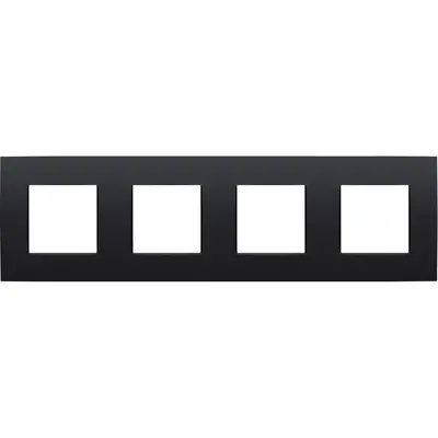 Niko afdekraam 4-voudig Intense matt black coated (136-76400)
