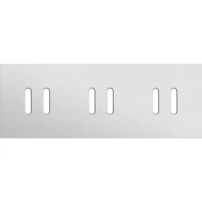 Niko Rocker 3-voudige afdekplaat voor 3 horizontale dubbele schakelaars alu grey brushed (155-56702)