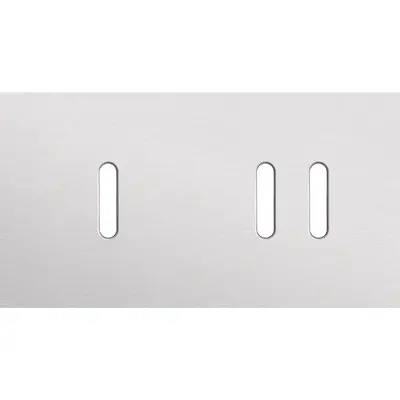 Niko Rocker 2-voudige afdekplaat horizontaal voor 1 enkele en 1 dubbele schakelaar alu grey brushed (155-56803)