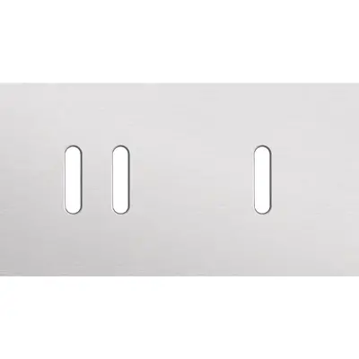 Niko Rocker 2-voudige afdekplaat horizontaal voor 1 dubbele en 1 enkele schakelaar alu grey brushed (155-56804)