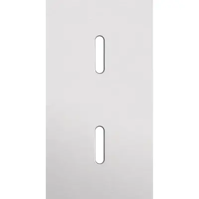 Niko Rocker 2-voudige afdekplaat voor 2 verticale enkele schakelaars alu grey brushed (155-56851)