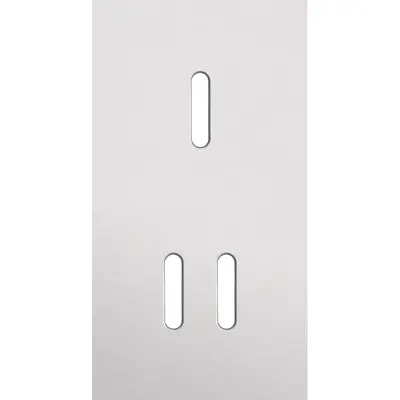 Niko Rocker 2-voudige afdekplaat verticaal voor 1 enkele en 1 dubbele schakelaar alu grey brushed (155-56853)