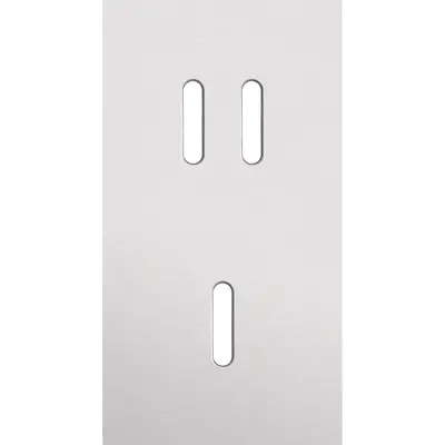 Niko Rocker 2-voudige afdekplaat verticaal voor 1 dubbele en 1 enkele schakelaar alu grey brushed (155-56854)