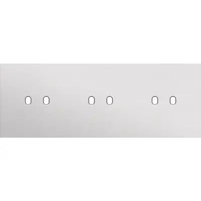 Niko Toggle 3-voudige afdekplaat voor 3 horizontale dubbele schakelaars alu grey brushed (155-57702)