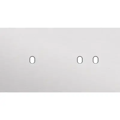 Niko Toggle 2-voudige afdekplaat horizontaal voor 1 enkele en 1 dubbele schakelaar alu grey brushed (155-57803)