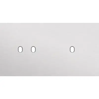 Niko Toggle 2-voudige afdekplaat horizontaal voor 1 dubbele en 1 enkele schakelaar alu grey brushed (155-57804)