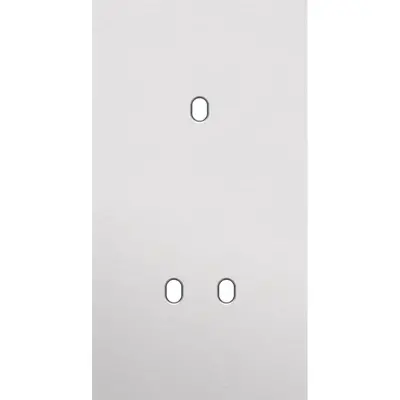 Niko Toggle 2-voudige afdekplaat verticaal voor 1 enkele en 1 dubbele schakelaar alu grey brushed (155-57853)