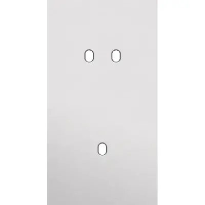 Niko Toggle 2-voudige afdekplaat verticaal voor 1 dubbele en 1 enkele schakelaar alu grey brushed (155-57854)