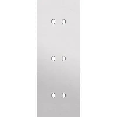 Niko Toggle 3-voudige afdekplaat voor 3 verticale dubbele schakelaars alu grey brushed (155-57952)