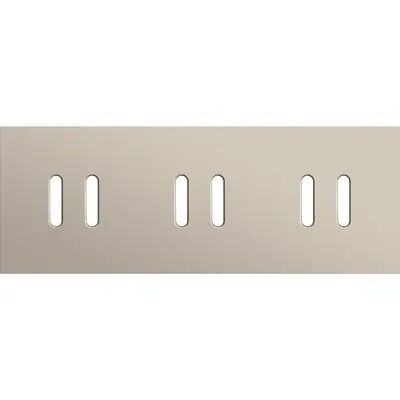 Niko Rocker 3-voudige afdekplaat voor 3 horizontale dubbele schakelaars steel champagne coated (166-56702)