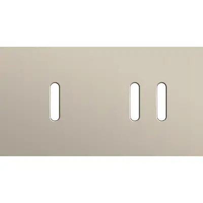 Niko Rocker 2-voudige afdekplaat horizontaal voor 1 enkele en 1 dubbele schakelaar steel champagne coated (166-56803)