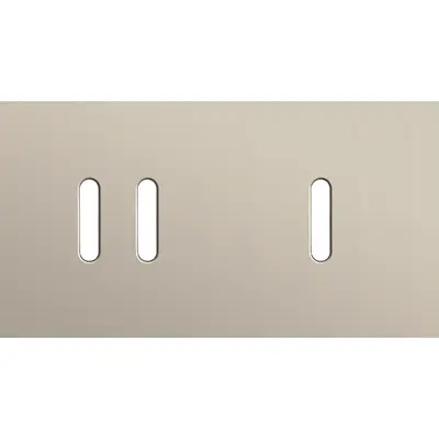 Niko Rocker 2-voudige afdekplaat horizontaal voor 1 dubbele en 1 enkele schakelaar steel champagne coated (166-56804)