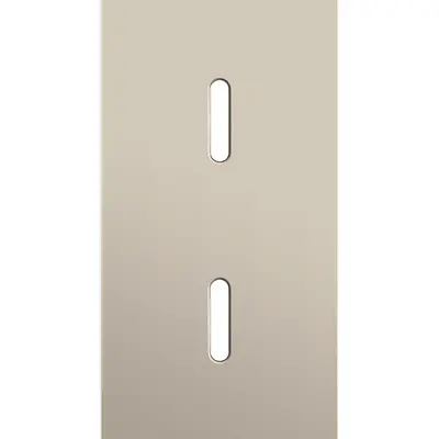 Niko Rocker 2-voudige afdekplaat voor 2 verticale enkele schakelaars steel champagne coated (166-56851)