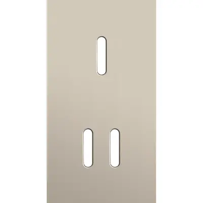 Niko Rocker 2-voudige afdekplaat verticaal voor 1 enkele en 1 dubbele schakelaar steel champagne coated (166-56853)