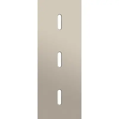 Niko Rocker 3-voudige afdekplaat voor 3 verticale enkele schakelaars steel champagne coated (166-56951)