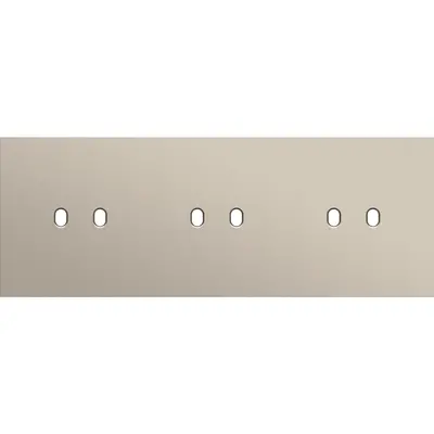 Niko Toggle 3-voudige afdekplaat voor 3 horizontale dubbele schakelaars steel champagne coated (166-57702)