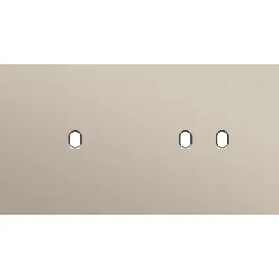 Niko Toggle 2-voudige afdekplaat horizontaal voor 1 enkele en 1 dubbele schakelaar steel champagne coated (166-57803)