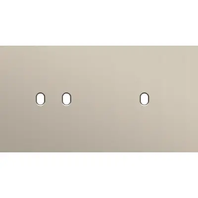 Niko Toggle 2-voudige afdekplaat horizontaal voor 1 dubbele en 1 enkele schakelaar steel champagne coated (166-57804)